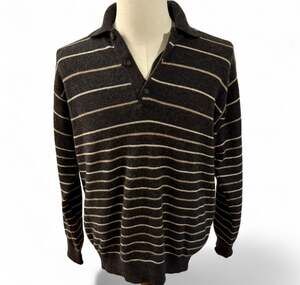 Gucci 100% Cashmere Men's Sweater Dark Grey Size 48 Made in Italy